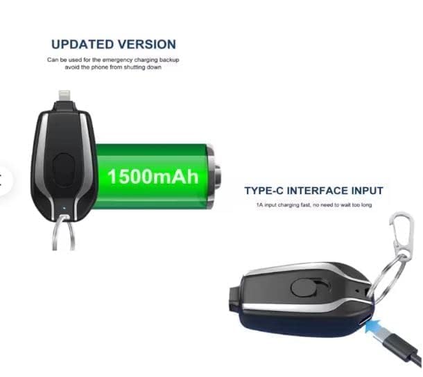 Never run out of battery with the Keychain Essential: Type-C Fast Charger Power Bank.