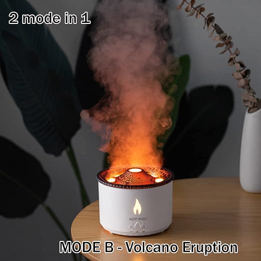 Blue Flame Bicolor Atomizing Humidifier: Aroma diffuser and humidifier in one device.