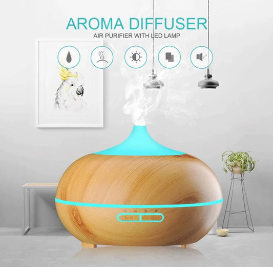 Essential Oil Diffuser 500ml Aromatherapy Humidifier - Bedroom Home Bedroom Home Essential Oil Diffuser - Waterless Auto Shut-Of